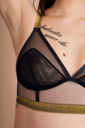 Follow the signs - LONGLINE TRIANGLE BRA - SAMPLE - Longline Triangle Bra - theunderargument.com