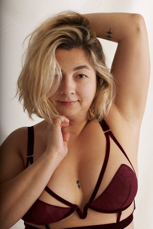 Got these & a brain - LONGLINE TRIANGLE BRA - SAMPLE - Longline Triangle Bra - theunderargument.com